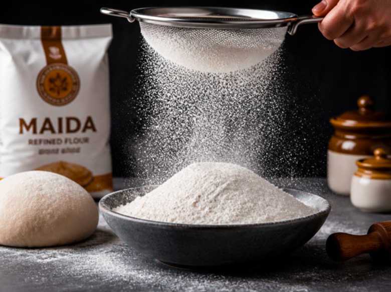 Refined maida flour